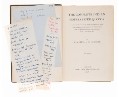 Indian.- Elizabeth David's copy.- Steel (Flora Annie) & Grace Gardiner. The Complete Indian Housekeeper and Cook, new edition