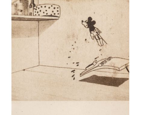 Flicker Book.-&nbsp;[Mickey Mouse. The Cheese Trap &amp; Fatty Boy],&nbsp;black and white illustrations, small stain to first