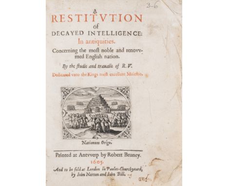 Pied Piper of Hamlin.-. [Rowlands (Richard)] "Richard Verstegan". A Restitution of Decayed Intelligence: In antiquities, firs