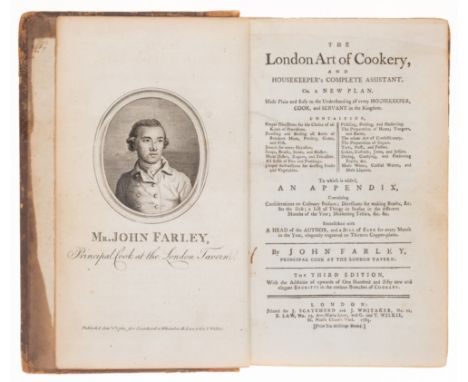 Farley (John) The London art of cookery, and housekeeper's complete assistant, on a new plan, third edition, engraved portrai