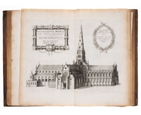 London.- Dugdale (Sir William) The History of St. Pauls Cathedral in London, first edition, title in red and black, engraved 