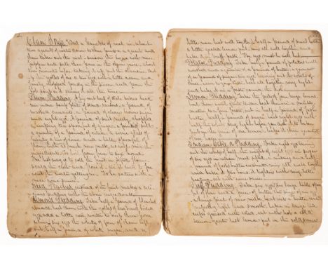 Manuscript.- American Cookery.- Appleton (Mrs W.S., of Ellicutts Mills, Baltimore Co, Maryland, USA) [Collection of recipes],