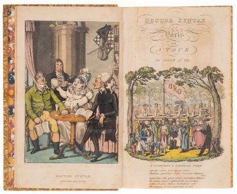 France.- [Combe (William)] Doctor Syntax in Paris or a Tour in Search of the Grotesque, hand-coloured aquatint frontispiece, 