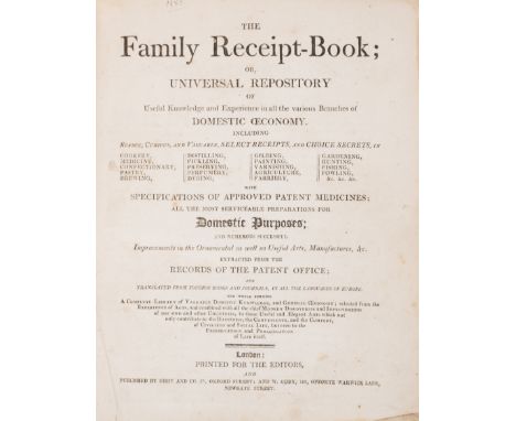 [?Hughson (David)] The Family receipt-book; or, Universal repository of useful knowledge and experience in all the various br