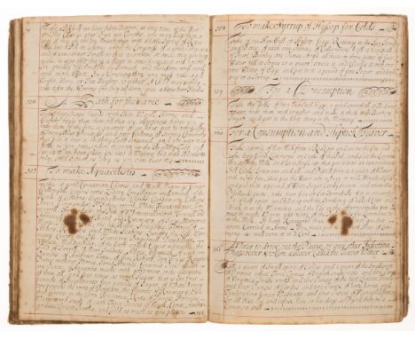 Manuscript.- Cookery & Medical.- Danver (Mrs Alice) [Collection of recipes], manuscript, in three hands, calligraphic title, 