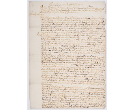 Charles II.- Turnor (Sir Edward, MP, of Great Hallingbury, c. 1646-1721) Draft petition of Sir Edward Turnor asking the king 