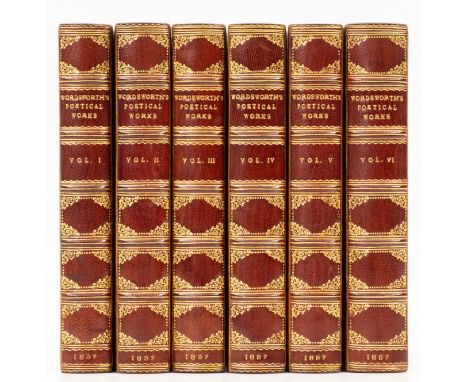 Wordsworth (William) The Poetical Works, 6 vol.,&nbsp;half-titles, engraved portrait frontispiece to vol. 1 only, faint spott