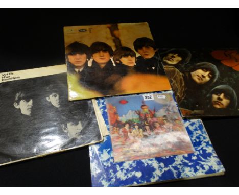     Three "The Beatles" Albums, Together With A Rolling Stones Album                