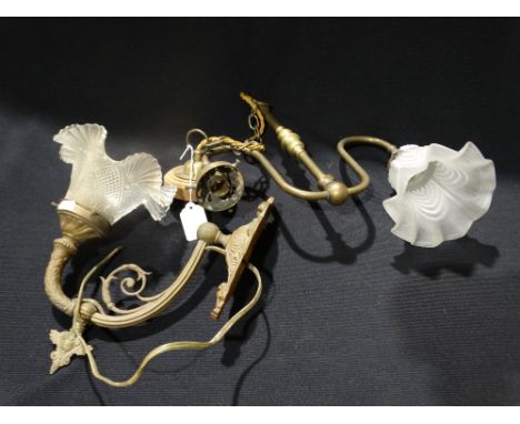     Two Early 20thc Wall Light Fittings                                             