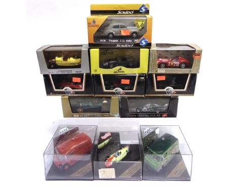TWELVE 1/43 SCALE DIECAST MODEL VEHICLES  by Brumm (7); City Vitesse (2); Art Model (1); Quartzo (1); and Solido (1), each mi