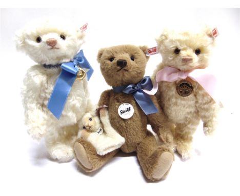 THREE STEIFF COLLECTOR'S TEDDY BEARS  comprising 'Little Boy Blue' (EAN 683077), russet, 2016 North American limited edition 