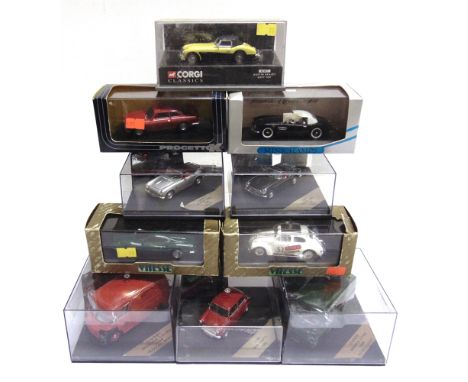 TEN 1/43 SCALE DIECAST MODEL VEHICLES  by Vitesse (5); City Vitesse (2); Minichamps (1); Progetto K (1); and Corgi (1), each 