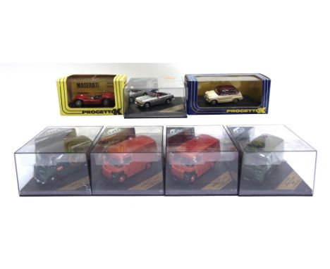 SEVEN 1/43 SCALE DIECAST MODEL VEHICLES  by City Vitesse (4); Progetto K (2); and Vitesse (1), each mint or near mint and box