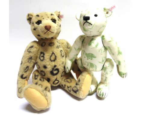 TWO STEIFF COLLECTOR'S TEDDY BEARS  comprising 'Teddy Bear Signature' (EAN 037245), green, limited edition 603/2008, with cer