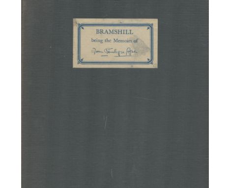 Bramshill Being the Memoirs of Joan Penelope Cope 1938 First Edition Hardback Book published by Constable and Co Ltd some age