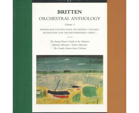 Orchestral Anthology Vol 1 by Benjamin Britten 1997 First Edition Softback Book published by Boosey and Hawkes some ageing go