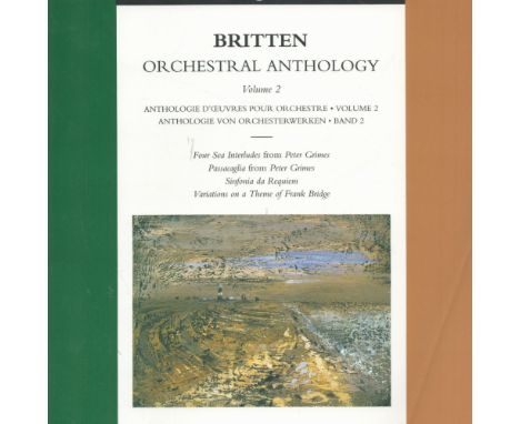 Orchestral Anthology Vol 2 by Benjamin Britten 1998 First Edition Softback Book published by Boosey and Hawkes some ageing go