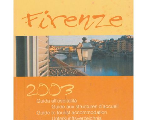 Firenze Tourist Guide 2003 First Edition Softback Book published by Agenzia per il Turismo di Firenze some ageing good condit