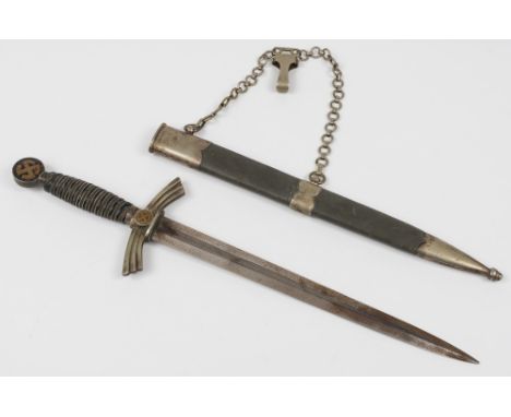 A Third Reich period Luftwaffe dagger: first pattern with 30cm. double edge blade by Puma of Soligen, having turn down quilli