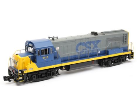 An Aristo Craft Trains gauge 1 diesel locomotive in CSX livery:, number '3416', in original box.
