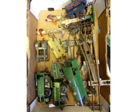 Hornby ,  a 3RE 4-4-2 Tank Locomotive : repainted green, a 3RE 0-4-0 tank locomotive repainted green , a 3RE 0-4-0 locomotive