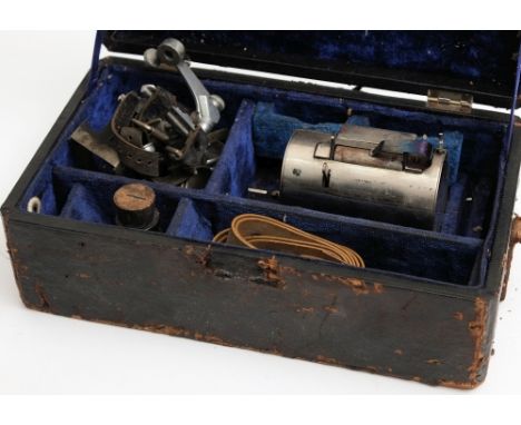 An early 20th century Blood pressure recorder by Hawksley, London:, in a fitted case.