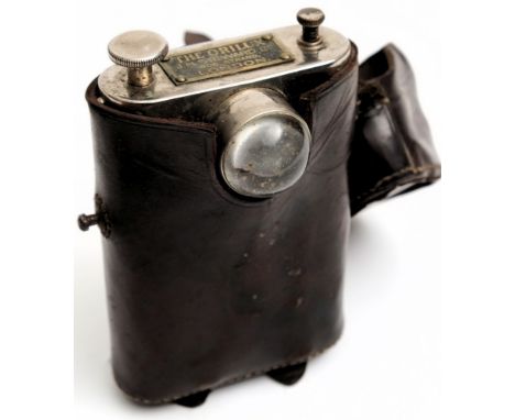 An 'Orilux' WWI trench light, by J H Steward Ltd , London:, in brown leather case.