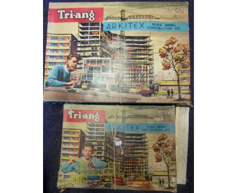 Triang, Arkitex Scale Model Construction Kit: sets No 5 and No 3, incomplete, boxed.