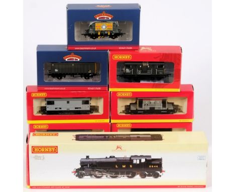 Hornby and Bachmann , a Class 4P 2-6-4 tank locomotive No 2546 in LMS black livery: together with seven assorted items of rol