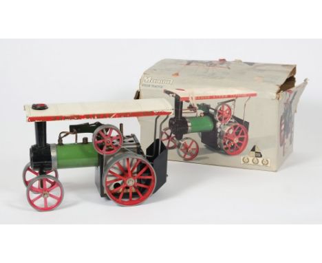 A Mamod live steam traction engine: (boxed).

