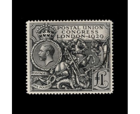 GREAT BRITAIN  -  1929  -  £1 PUC BLACK – USED Neat, light circular date stamp. Excellent used condition 