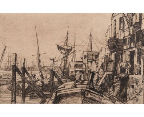 James McNeill Whistler (American 1834-1903) THE LIMEHOUSE etching, signed and dated 1859 in the plate; signed and inscribed "