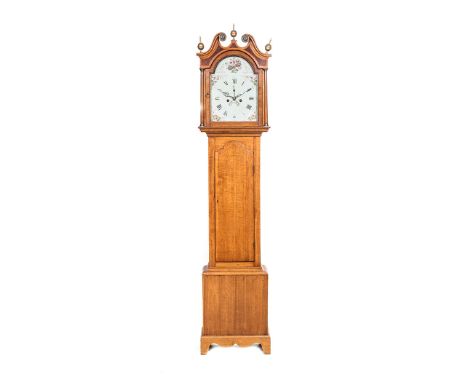 AN ENGLISH MAHOGANY LONGCASE CLOCK, CIRCA 1750 the 30cm dial with Roman hour and Arabic minute numerals, subsidiary seconds d