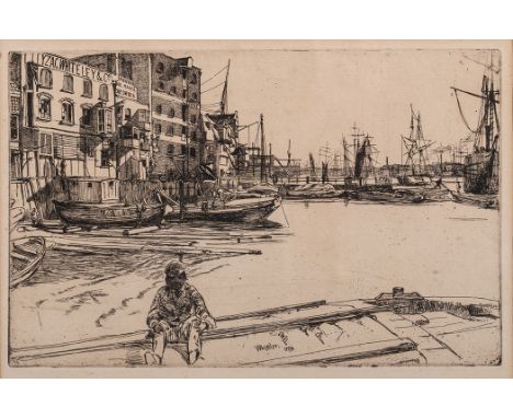 James McNeill Whistler (American 1834-1903) EAGLE WHARF etching, inscribed with the title in pencil in the margin, signed and