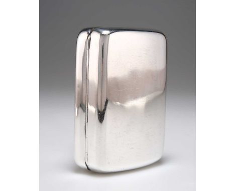 A LATE VICTORIAN SILVER CIGAR CASE by Henry Matthews, Birmingham 1893, plain rounded rectangular, of substantial proportions,