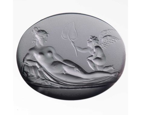 A PASTE INTAGLIO AFTER THE ANTIQUE OF THE PRINCE STANISLAS PONIATOWSKI COLLECTION depicting 'The Metamorphosis of Hermaphrodi