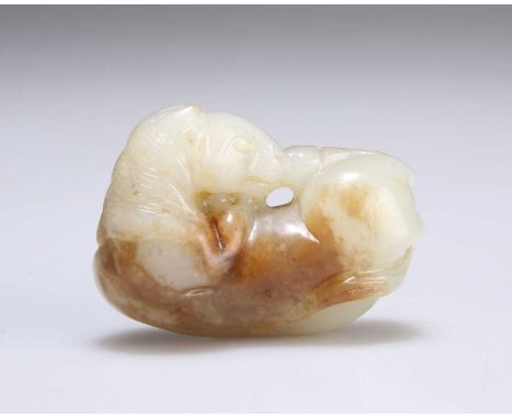 A CHINESE JADE CARVING depicting a horse. 4.8cm longIn good condition.