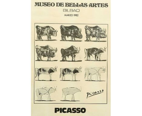 PICASSO EXHIBITION POSTER MUSEO DE BELLAS ARTES, BILBAO, MARZO 1982 Exhibition Poster62.5cm x 48.5cm