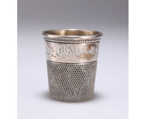 Antique Sterling Silver Thimble Shot Glass Jigger Art Nouveau