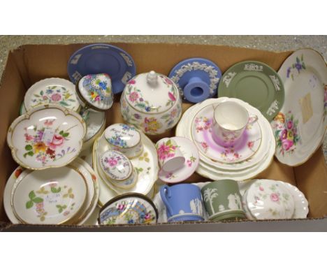 Ceramics - A Royal Crown Derby Posies trinket dish;  others including Paragon, Wedgwood, Minton, Shelley, Royal Doulton, etc