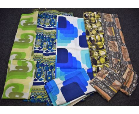 Textiles - retro fabrics, Heals Tabard design by Dinah Marsh; 1950s abstract; 1960s geometric