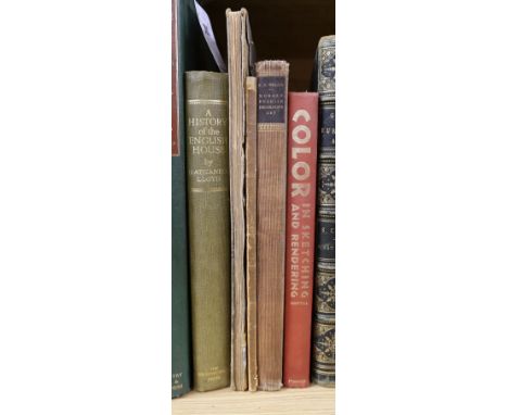° ° Art and architecture - 5 works - Lloyd, Nathaniel - A History of the English House, 2nd edition, large 4to, green cloth, 