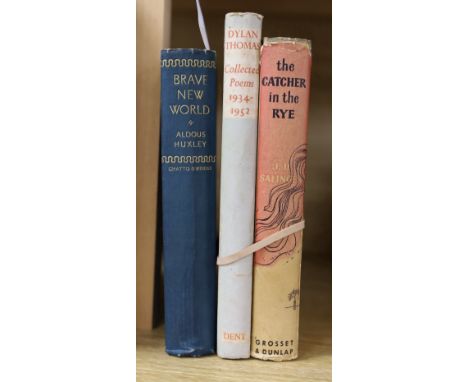 ° ° Huxley, Aldous Brave New World, 1st edition, 8vo, original publishers blue cloth, Chatto and Windus, 1932; Thomas, Dylan 