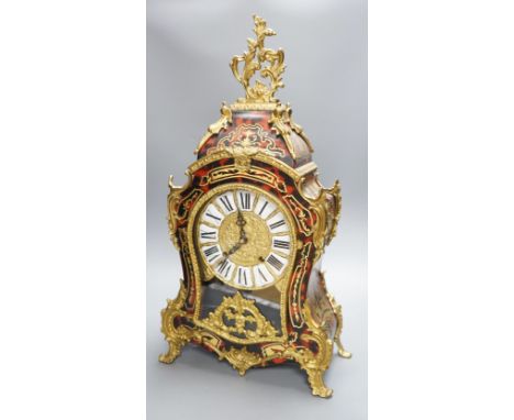 A boulle bracket clock, 58cms high