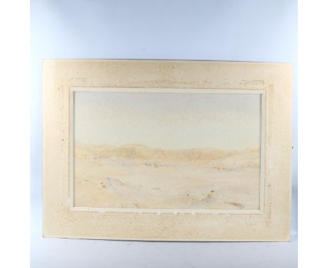 Late 19th/early 20th century watercolour, the Temple of Hatshepsut, Egypt, indistinctly signed, 46cm x 75cm, mountedPainting 
