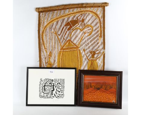 Jimmy Pike, limited edition print, Yakarn - story of the moon, signed in pencil, sheet size 27cm x 35cm, and Linda Davidson (