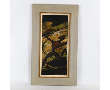 Edward M. Elliott (act. 1920-1934), oil on board, Bowman, signed, 40cm x 17cm, framed. Whilst primarily a painter of the Engl