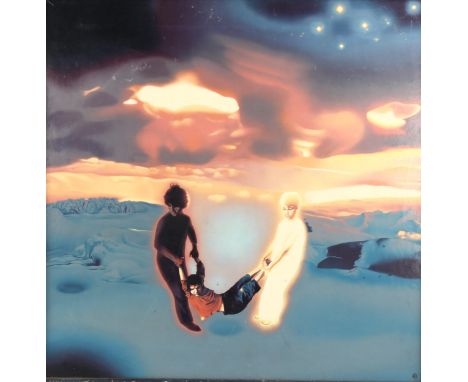Malcolm Dickson, oil on board, The Limits of Therapy, 1987, image 60cm x 60cm, framedA few light surface abrasions, generally