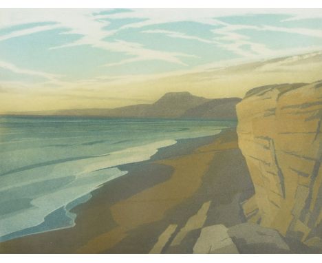 Michael Fairclough (British, b.1940), "Lyme Bay, Dorset", signed and numbered 187/350 in pencil in the margin, etching with a