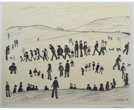 Laurence Stephen Lowry R.A. (British, 1887-1976), "Sunday Afternoon", signed and numbered 32/75 in pencil in the margin, publ
